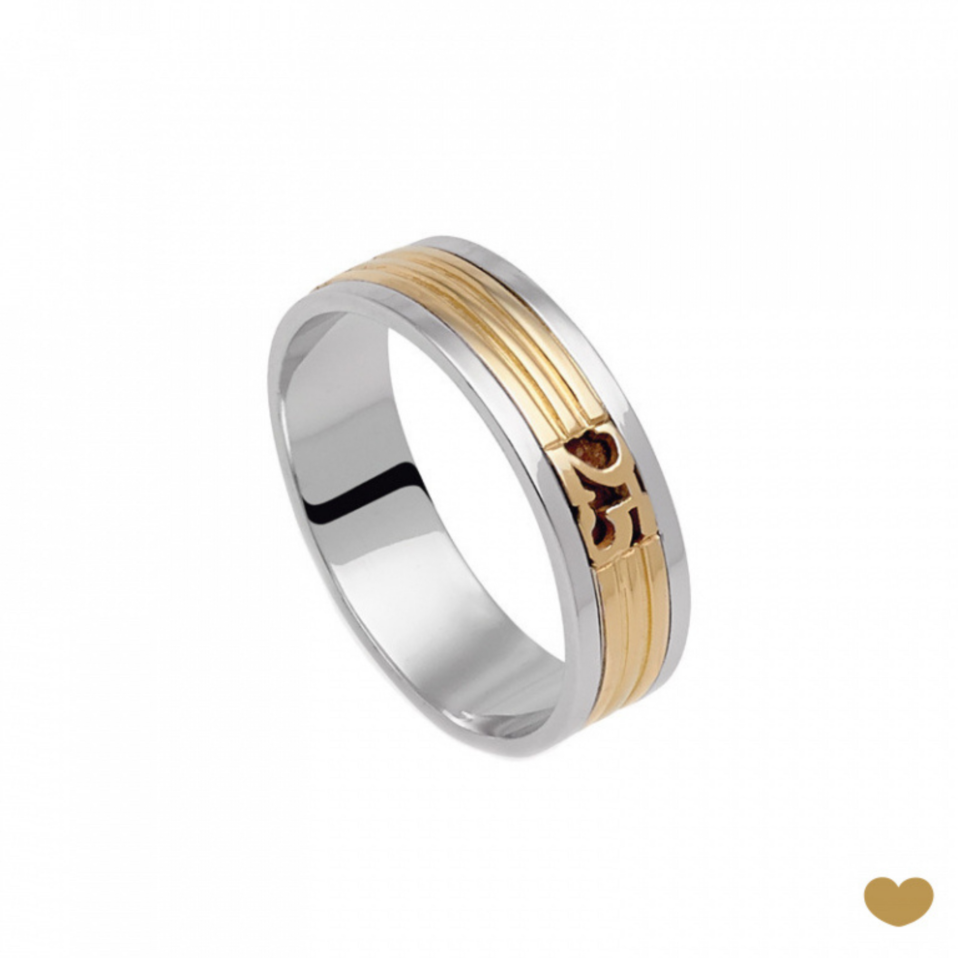 Alianca Passion Gold Bodas Prata - Ourivesaria Catita