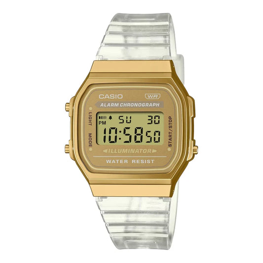 Relógio CASIO Vintage Dourado & Transparente - Ourivesaria Catita